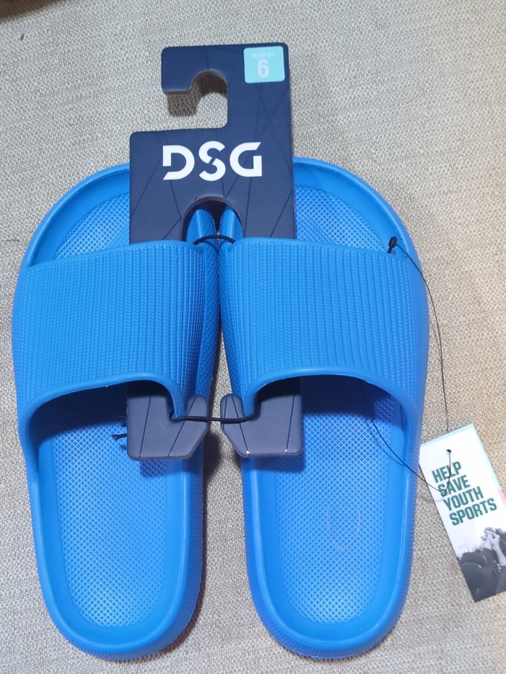 NWT Women's DSG Blue Slides Size 6